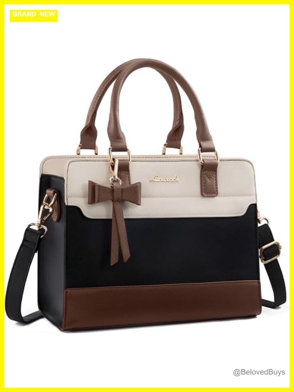 PU Leather Tote Purse Satchel Handbag with Bowknot Shoulder Crossbody Top